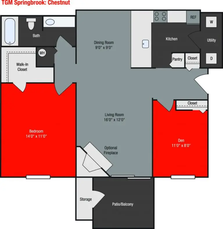 Apartments For Rent TGM Springbrook - Chestnut with Den ...